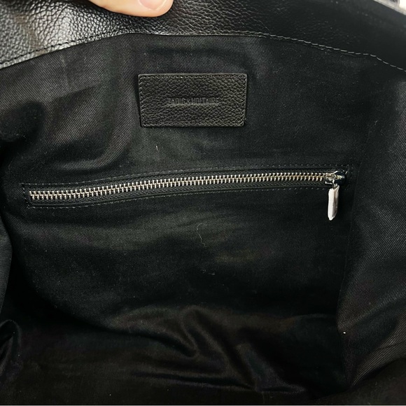 Zadig & Voltaire Mick Wings Black Tote Bag Canvas and Leather - Picture 10 of 10